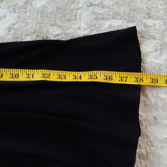 Signature by Sangria Embellished Pleated Empire Waist Dress 6 Black - Picture 16 of 16